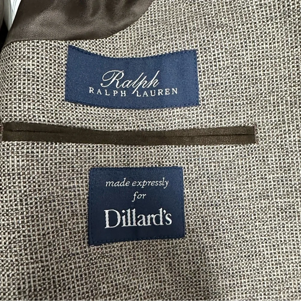 Ralph Lauren for Dillards Men's Tan Blazer 42R 100% wool